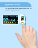 Pulse Oximeter for Kids, Vibeat Fingertip Blood Oxygen Meter with Smart Reminder for Childrens, Infant, Toddlers, Oximeter Finger with Pulse, Heart Rate Monitor for Children, Batteries & Lanyard Included, FSA/HSA Eligible, Blue