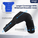 NEWGO Large Shoulder Ice Pack Rotator Cuff Cold Therapy Reusable Cold Pack Shoulder Ice Wrap for Shoulder Pain Relief, Recovery After Surgery, Swelling - Black