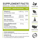 MUSCLE FOOD LABS | C D Z | Vitamin C, 1000mg | Vitamin D3, 125mcg | Zinc, 25mg | Non-GMO & Gluten Free | 120 Vegetarian Capsules |120 Servings