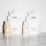 OUAI Medium Shampoo Refill - Hydrating Shampoo with Coconut Oil, Babassu, Kumquat Extract and Keratin - Strengthens, Nourishes and Adds Shine - Paraben, Phthalate and Sulfate Free Hair Care - 32 oz