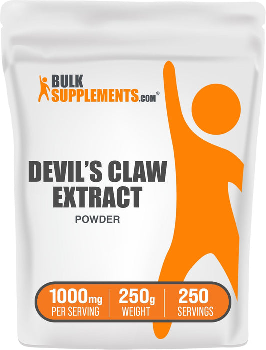 BulkSupplements.com Devil's Claw Extract Powder - Devils Claw Herbal Supplement, Devil's Claw Powder - from Devils Claw Root, Gluten Free, 1000mg per Serving, 250g (8.8 oz) (Pack of 1)