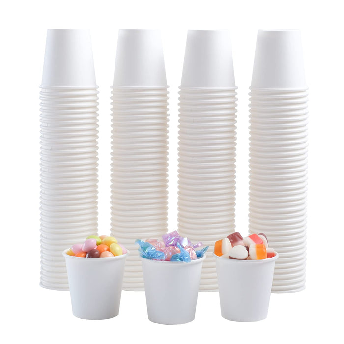 Lamosi 300 Pack 3 oz Paper Cups for Bathroom, Disposable Small Mouthwash Cups, Espresso Cups, 3oz Mini Cups for Travel, Party, Picnics, Home, Applicable to Cup Dispenser