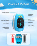 Children Fingertip Pulse Oximeter Blood Oxygen Saturation Monitor for Child Kids Portable Oxygen Monitor with OLED Screen Included 2AAA Batteries