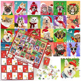 Advent Calendar 2024 Christmas Jigsaw Puzzles, Christmas Dogs & Cats Christmas Holiday Puzzle for Kids Adults 24 Boxs 1008 Pieces Puzzles for Boys Girls Countdown to Christmas Gifts Stocking Stuffer