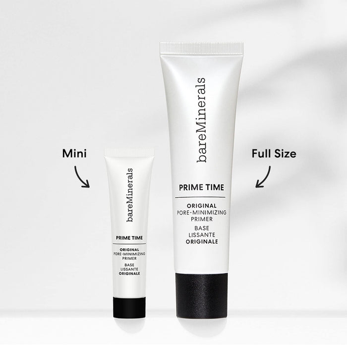 bareMinerals Mini Prime Time Original Pore-Minimizing Primer, Pore Minimizer Gel Makeup Primer for Face, Extends Makeup Wear, Oil Control, Vegan