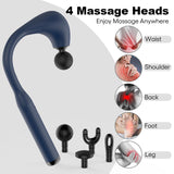 Fronnor Massage Gun with Extended Handle Revolutionary U-Shaped Back Massager for Pain Relief Deep Tissue Body Massager for Neck,Shoulder,Leg-Reach Every Muscle with Ease