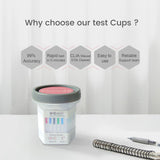 Multidrug Test Cup Kit: 12 Panel Urine Test Cup Rapid Test at Home (5 Pack)