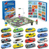 Advent Calendar 2024,Cars 24 Days Christmas Countdown Toys Set, 8 Holiday-Themed Cars And Accessories with Playmat, Gift & Toys for Kids 3 Years Old & Older