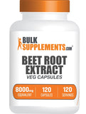 BulkSupplements.com Beet Root Extract Capsules - Beet Root Supplements, Beet Root Capsules, Beet Root Pills - Vegan-Friendly, 8000mg Equivalent, 1 Capsule per Serving, 120 Veg Capsules