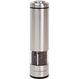 Latent Epicure Battery Operated Salt and Pepper Grinder Set - Complimentary Mill Rest | Bright Light | Adjustable Coarseness