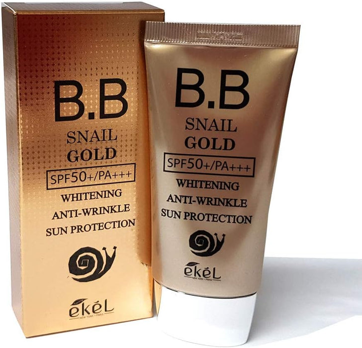 EK Whitening Anti-Wrinkle Snail Gold BB Cream SPF50+ PA+++ 50ml K-Beauty from Korea