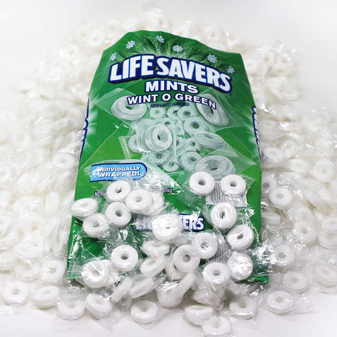 Mints Green Packet Wint O Green Mints Candy Bundle - 2lb Bulk Pack of Individually Wrappe