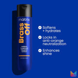 Matrix Brass Off Nourishing Conditioner | Moisturizes Dry Hair | For Color Treated & Bleached Hair | Non-Color Depositing | Leave In Conditioner | Salon Conditioner | Packaging May Vary | 33.8 Fl. Oz