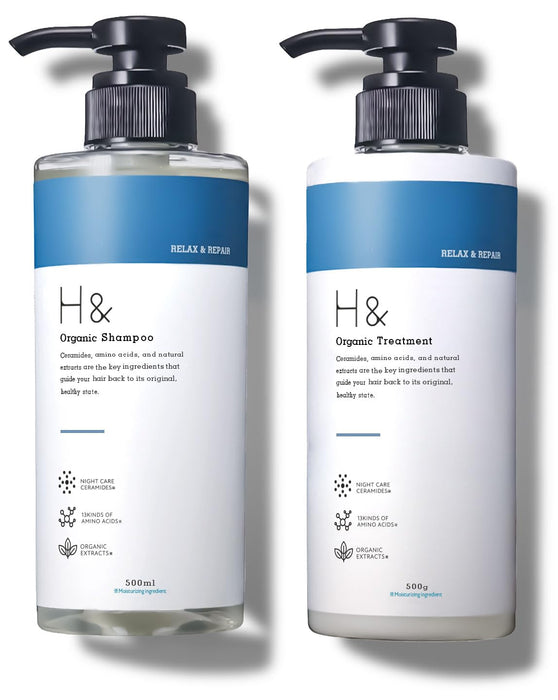 H& Ash and Shampoo Treatment Salon Exclusive Amino Acid Shampoo [Damage Intensive Repair x Shampoo Treatment Set 500ml/500g]