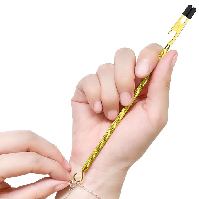 ChangWanna Bracelet Helper Tool Hook - Pretty Bracelet Helper to Put on Yourself, Easy Jewelry Wearing Tool Aid Assistance, Metal Bracelet Buddy Fastening Helper Fastener Necklace Clasp Helper Elderly