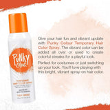 Punky Temporary Hair Color Spray, Tiger Orange, Non-Sticky, Non-Damaging Hair Dye Instant Vivid Hair Color, 3.5 oz, 2-Pack