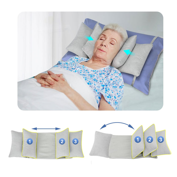 Mybow Neck Stabilizer Wedge Surgery Pillows for Sleeping Upright Head Straight Medical Positioning Wedge Recliner Wheelchair Neck Support Side Sleeper Head Positioner Elderly Disabled Bedridden