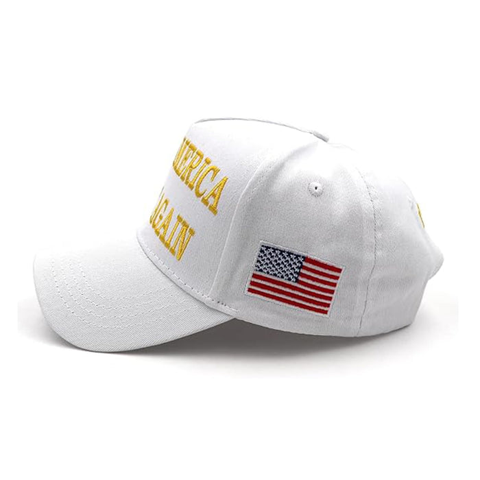 Trump 2024 Hat 45-47 MAGA Hat Make America Great Again Donald Trump Slogan with USA Flag Embroidery Adjustable Baseball Cap