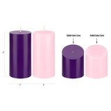 Mega Candles 4 pcs Unscented Christmas Advent Round Pillar Candle, Hand Poured Premium Wax Candles 3 Inch x 6 Inch, Holidays, Church, Decorations, Devotional, Celebration, Party & More