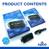 Kaico Edition - PlayStation 2 PS2 HDMI Converter - PS2 to HDMI - Component to HDMI Converter Adaptor - Play PlayStation 2 on Your HDMI TV - Retro Gaming PS2 HDMI Converter Adapter…