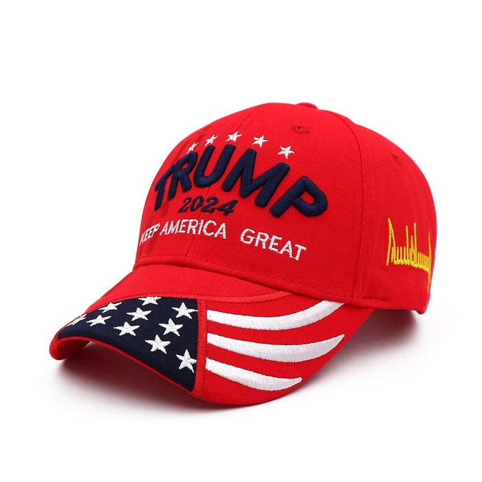 Trump 2024 Hat, Donald Trump 2024 Cap Keep America Great MAGA USA Embroidery Adjustable Baseball Cap