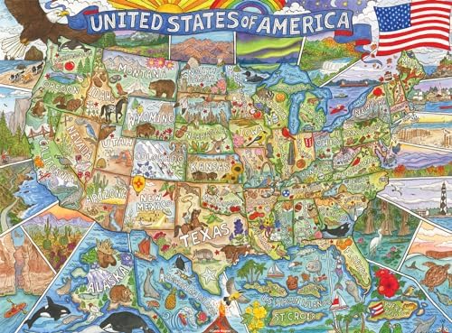 Buffalo Games - Carrie Wagner - Colorful Country - 1000 Piece Jigsaw Puzzle for Adults -Challenging Puzzle Perfect for Game Nights - Finished Size is 26.75 x 19.75