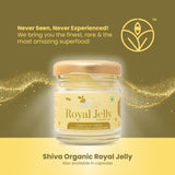 Shiva Organic Royal Jelly Powder, 0.35 Ounces (10g)- Freeze Dried - HDA: 6% - Immune Booster - High Minerals & Vitamins - Fertility Booster- - Equivalent to 30g Fresh Royal Jelly