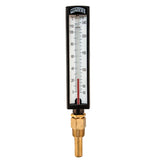 Winters TAS Series Brass Dual Scale Industrial 5AS Straight Thermometer with Thermowell, 30-240 F/C Range, +/-2 Percent Accuracy, 1/2'' NPT Bottom Mount