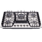 Deli-kit 30 inch Gas Cooktops Dual Fuel Sealed 5 Burners Gas Cooktop Built-In Stainless Steel Gas Hob DK257-A03 Gas Cooktop