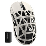 ZIYOU LANG x Attack Shark R2 Gaming Mouse, Lightweight Magnesium Alloy, PAW3950 42000 DPI Optical Sensor 8000Hz Polling Rate Mice for Win Mac Gamer (Retro White)