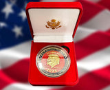 1oz 2024 Donald Trump Gold Plated Challenge Coin. Limited Collectors Edition Commemorative Trump Coin, "Save America Again" Donald Trump Commemorative 1oz Challenge Coin, Size 1.77"/45mm