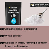 Calcium Hydroxide 2lb by Essencea Pure Bulk Ingredients | Fine Powder | Premium Quality (32 Ounces)