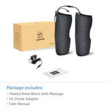 COMFIER Heated Knee Brace Wrap with Massage,Vibration Knee Massager with Heating Pad for Knee, Leg Massager, FSA or HSA eligible,Heated Knee Pad for Stress Relief