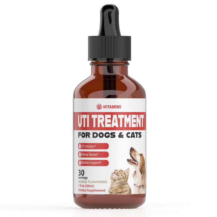 Dog UTI Treatment | Cat UTI Medicine | Pumpkin for Dogs | Cranberry Supplement for Dogs | Pumpkin for Cats | Dog UTI | Cat UTI | Cranberry for Dogs | Cat Urinary Tract Infection Treatment | 1 fl oz