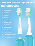 Toptheway Kids Toothbrush Heads for Philips Sonicare: Kids 7+ Standard Sonic Replacement Toothbrush Heads Compatible with Philips Sonicare, Pink Girl Green Boy 8 Pack