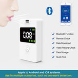 WINCZAUEH Breathalyzer-Professional-Grade-Accuracy-Portable-Alcohol Breathalyzer Tester Personal Breathalyzers with Bluetooth Connectivity Digital and Memory Function for Home Party Use, White