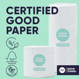 Cloud Paper | Save Trees Co. Bamboo Paper Towels 24pk - 3600 Sheets Unbleached Paper Towels Rolls Ultra Absorbent & Durable Eco-Friendly Paper Towels -FSC-Certified,Chlorine-Free Recycled Paper Towels