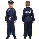 BEIKEETOO Halloween Police Costume for kids, Exquisite Police Officer Costume for Kids Costumes for Boys Girls, Dress Up Police Uniform Cop Costume Role Play Outfits for Gift Birthday Career Day