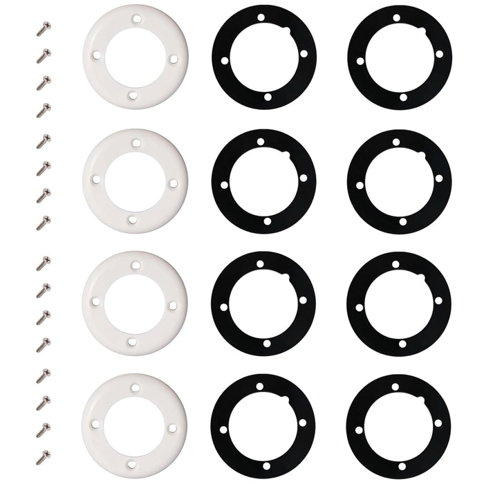 SPX1408B Face Plate & SPX1408C Gasket Compatible with Hayward Pool SP1408 SP1411, SP14071 Inlet Return Wall Fitting Kit,Vinyl Swimming Pool Return Wall Fitting Kit W/4 Face Plates, 8 Gaskets,16 Screws