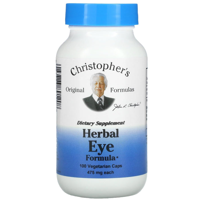 Dr. Christopher's Herbal Eye Formula - Eye Vitamins for Sight Care - Natural Eye Support Supplement with Whole Food Herbs for Optimal Visual Acuity