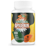 Liposomal Apigenin 550mg - High Bioavailability Apigenin Supplements, Apigenin Support with Trans-Resveratrol 50mg, Apigenina - Flavonoid Antioxidants, 60 Softgels