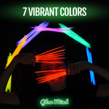 300 Ultra Bright Glow Sticks Bulk - Halloween Glow in the Dark Party Supplies Pack - 8" Glowsticks Party Favors with Bracelets and Necklaces