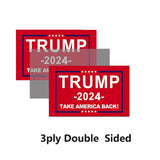 Trump 2024 Flag 3x5 FT Double Sided Outdoor 3 Ply Vivid Clear Red Color Thick Polyester Take America Back Flag with Brass Grommets for Supporters Fans