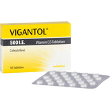 VIGANTOL 500 IU Vitamin D3 tablets 50 pieces