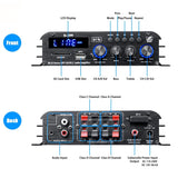 Romicta 4.1 Channel Mini Audio Amplifier Receiver, Power Amplifier, Bluetooth 5.0 Amplifier, 50Wx4 + Active Subwoofer, Integrated Hi-Fi Loudspeaker Amplifier, Audio Reduction System for Car or Home