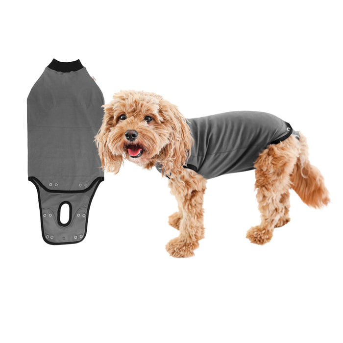 BellyGuard - Dog Recovery Suit, Post Surgery Dog Onesie for Male and Female Dogs, Comfortable Cone Alternative for Large and Small Dogs, Soft Cotton Covers Wound, Stitches. Patented Easy Potty System.