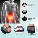 Wonder Care Grey Inguinal Hernia Support Truss brace for Single/Double Inguinal or Sports Hernia with Two Removable Compression Pads & Adjustable Groin Straps Surgery & injury Recovery belt