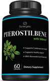 Premium Pterostilbene Supplement – Pterostilbene with Resveratrol & Quercetin – Supports Healthy Aging – Natural Source Pterostilbene 100mg per Serving – 60 Capsules