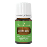 Young Living Stress Away Essential Oil Blend - Relaxing and Calming - 100% Pure - 5 ml - Blend of Copaiba, Lime, Cedarwood, Vanilla, Ocotea, and Lavender