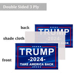 Trump 2024 Flags Double Sided 3x5 Outdoor- Donald Trump Take America Back Flag Banner Heavy Duty 3 Ply Trump for President Flag 4 Rows Stitched with 2 Brass Grommets